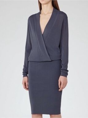 Reiss Slate Grey Knit Dress